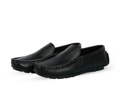 Black Leather Loafers Men's SB-S118, Size: 39