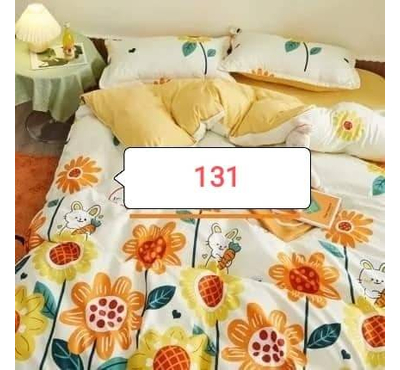 Bloomy Flower Cotton Bed Cover With Comforter
