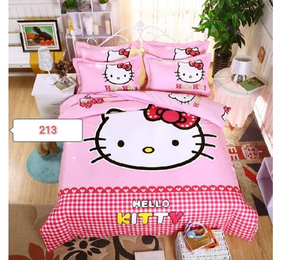 Big Hello Kitty Cotton Bed Cover With Comforter
