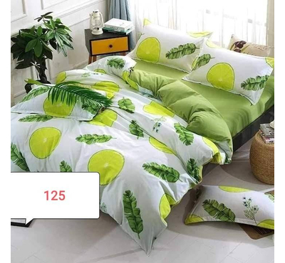 Leafy Greanery Cotton Bed Cover With Comforter
