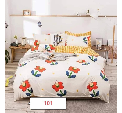 Butterfly Flower Cotton Bed Cover With Comforter