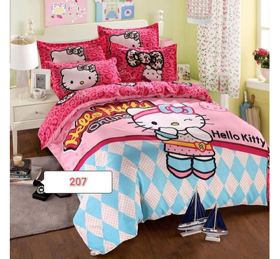 Hello kitty Cotton Bed Cover With Comforter