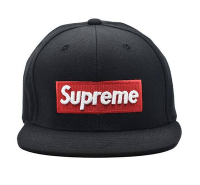 Black and Red Color DJ Supreme cap