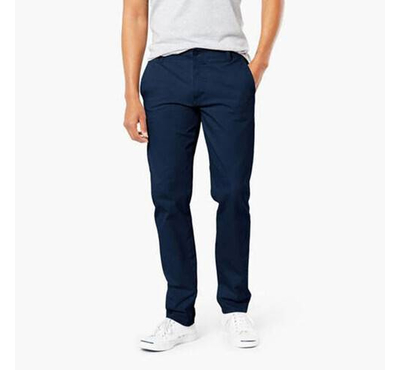 NZ-3099Slim-Fit Chino Gabardine Pants - Royal Blue, Size: 30