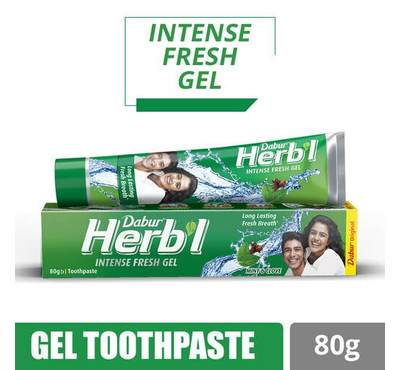 Dabur Herb'l Intense Fresh Gel Toothpaste 80 gm