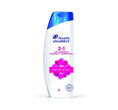 Head & Shoulders 2-in-1 Smooth and Silky Anti Dandruff Shampoo + Conditioner for Women & Men, 340ML