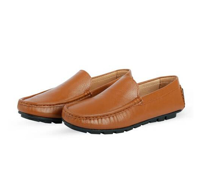 Tan Color Leather Loafers For Men SB-S127, Size: 39