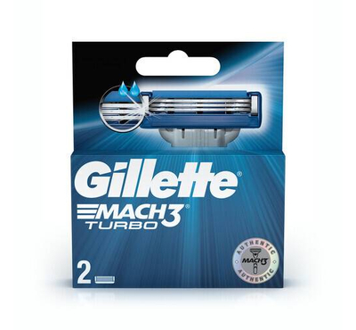 Gillette Mach3 Turbo Manual Shaving Razor Blades - 2s Pack (Cartridge)