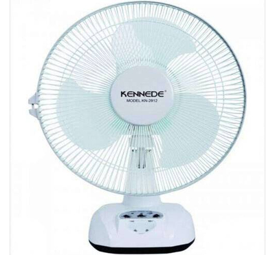 Kennede Brand 12 Oscillating 2-Speed Rechargeable Fan + Led Light KN-2912