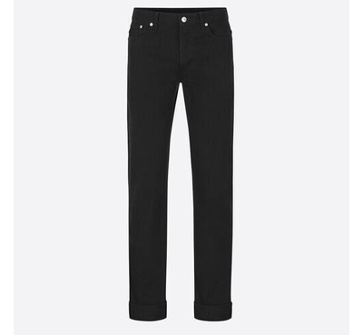 NZ-13009 Slim-fit Stretchable Denim Jeans Pant For Men - Deep Black