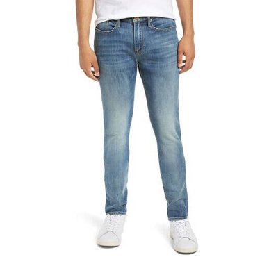 NZ-13092 Slim-fit Stretchable Denim Jeans Pant For Men - Light Blue