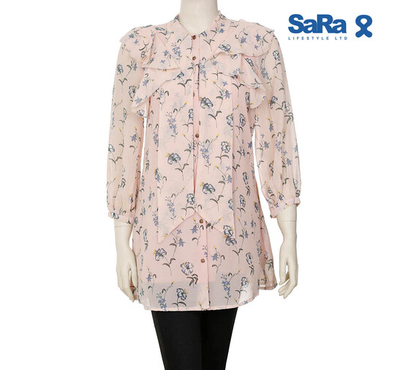 SaRa Ladies Fashion Tops (WFT41FA-Pink Printed)