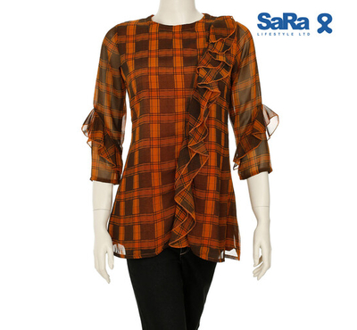 SaRa Ladies Fashion Tops (WFTS75A-CHECK)