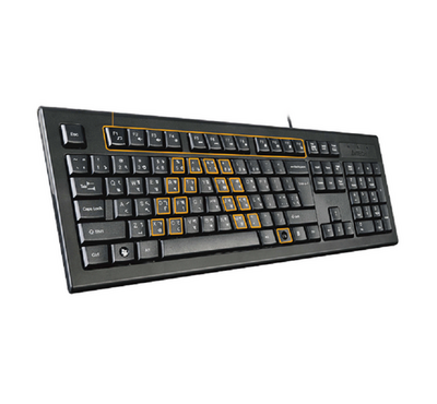 A4 TECH KRS-85 USB FN MULTIMEDIA KEYBOARD COMFORT ROUNDEDGE KEYCAPS WITH BANGLA LAYOUT