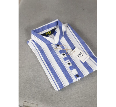Premium Egyptian Cotton Stripes Panjabi For Men, Size: S