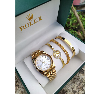 Rolex Stylish Beautiful ladies watch Golden