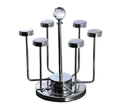 Stainless Steel Glass Stand For Kitchen - Silver