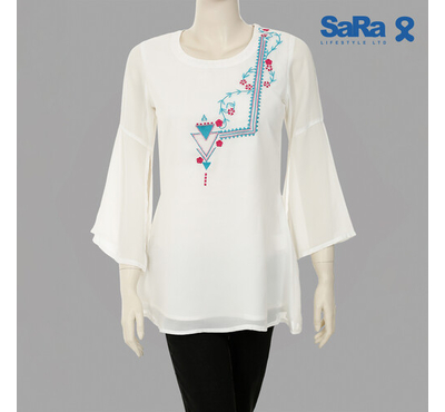 SaRa Ladies Fashion Tops (WFT91YHH-White)