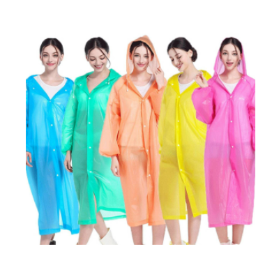 Polyester Rain Coat for Unisex - Multicolor