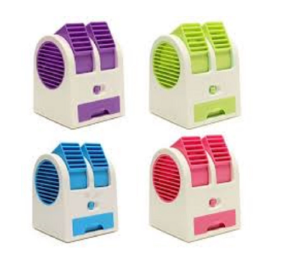 Air Conditioner Shaped Mini Double Cooler Fan & Fragrance