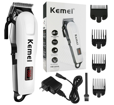 Kemei KM-809A Digital Electric Rechargeable Professional Hair Clipper Trimmer
