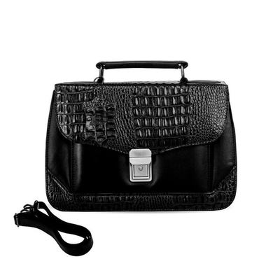 Croco-Design Ladies HandBag SB-HB503 (Black)