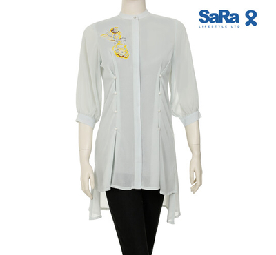 SaRa Ladies Fashion Tops (WFT171YJ-Ash), Size: S