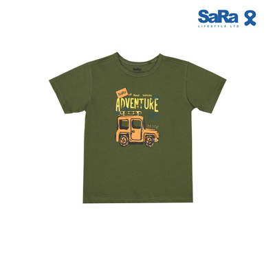 SaRa Boys T Shirt (BTS112FFK-Olive), Baby Dress Size: 2-3 years