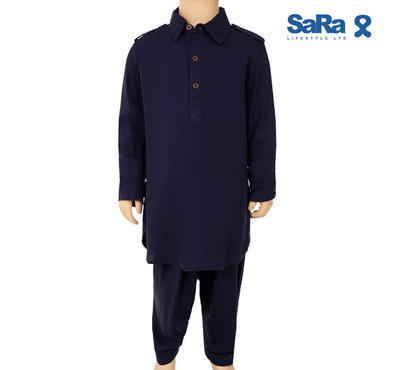 SaRa Boys Kabli Set (MIN2BKB22FCAK-Navy), Baby Dress Size: 2-3 years
