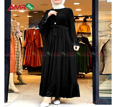 Abaya Dubai Stylish Hijab Borkha  (Black), Size: 36
