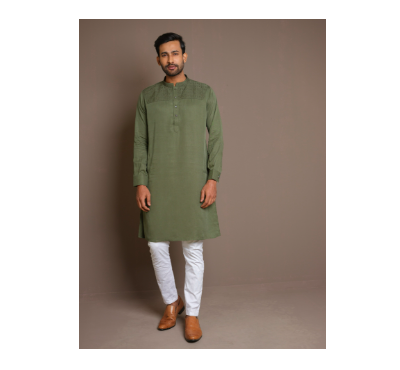 Men's Solid Color Stylish Casual Panjabi
