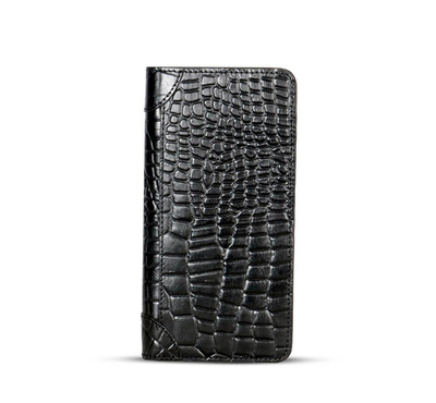 AAJ Croco design Leather Long Wallet SB-W138 Black