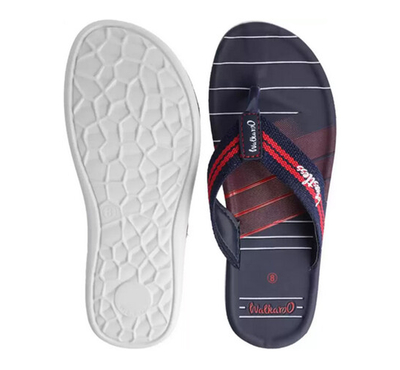 Walkaroo Mens Casual Slippers & Flip-Flops Blue Red, Size: 6
