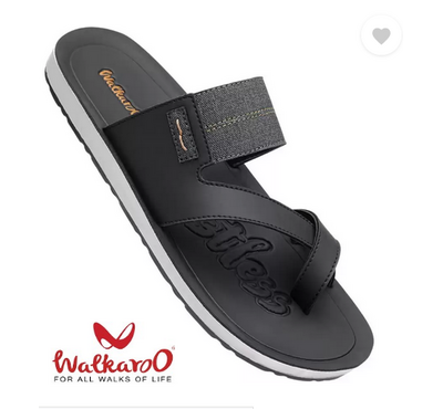 Walkaroo Mens Black Outdoor Comfortable & Fashionable Sandals, Size: 6