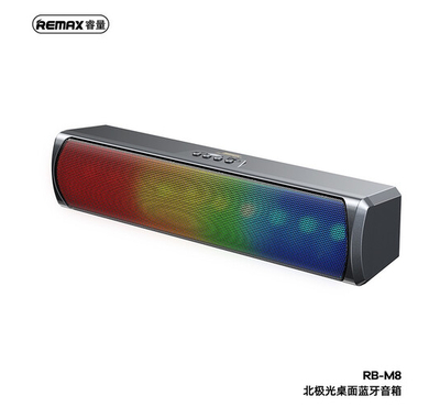Remax RB-M8 RGB TWS Wireless Rhythmic Lighting Stunning Sound Streamers Bluetooth Portable Speaker