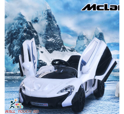 Licensed McLaren P4 12V Battery Powered Ride On Kids Car Remote Control (White)