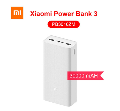 Xiaomi Mi 30000mAh Power Bank 3 PB3018ZM 18W Multi In & Out Quick Charger Type-C