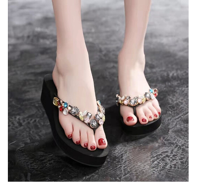 Stylishl Imported Ladies Sandal Black, Size: 36
