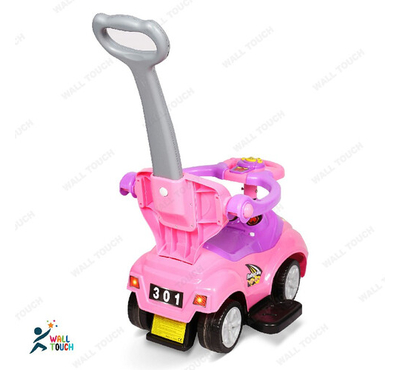 3-in-1 Kids Indoor Outdoor Ride On Push Car Stroller and Swing Mercedes Benz GL63 Convertible Baby Car (Pink)