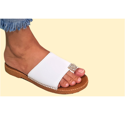 Stylishl Imported Ladies Sandal White, Size: 36