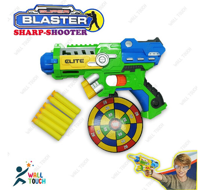 Soft Bullet Blaster Field Arms Fighter Fires Foam Shooter Plastic Soft Bullet Blaster Toy Nub Gun With Suction Target & Bullet