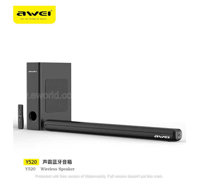 Awei Y520 Wireless Bluetooth Soundbar With Subwoofer For Your Digital Home Theatre Sound Systems