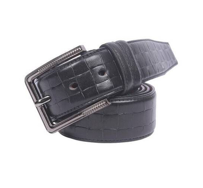 safa leather- Artificial Leather Textured Black Belt