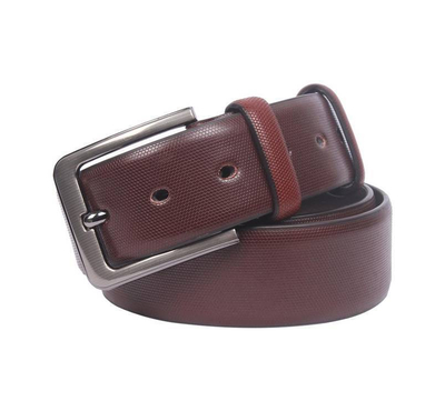 safa leather-Maroon Artificial Leather Belt For man