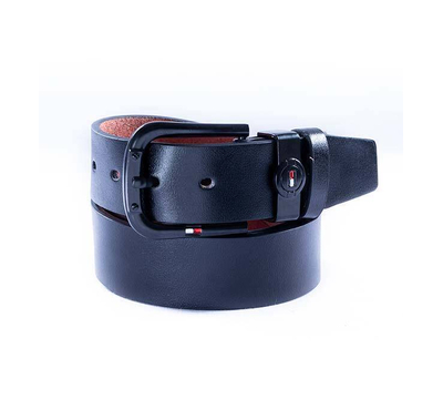 safa leather-Full Black Artificial Leather Men's Belt