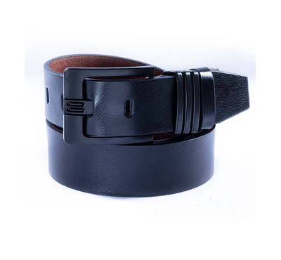 safa leather-Artificial Leather Plain Black Belt