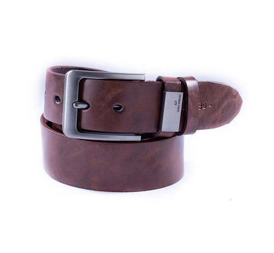 Safa leather-Artificial Leather Belt-Dark Chocolate