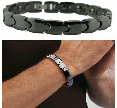 Mens Powerful Ceramic & Steel Bracelet