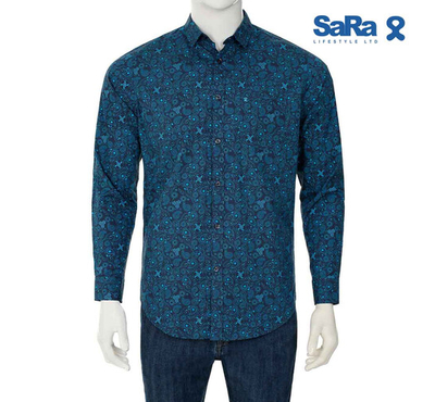 SaRa Mens Casual Shirt (MCS602FCF-Printed), Size: S
