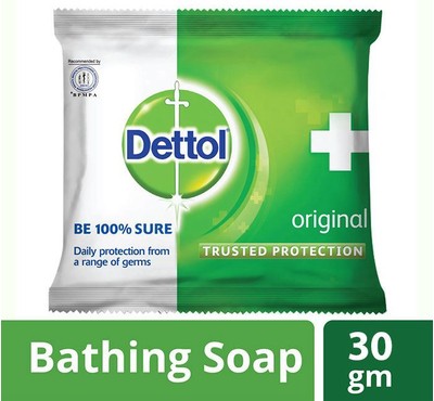 Dettol Soap Original 30gm Bathing Bar, Soap with protection from 100 illness-causing germs